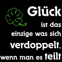 Glück ist das einzige was sich verdoppelt Baumwollbeutel, Tasche