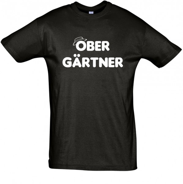"OberGärtner" T-Shirt, Fun-T-Shirt - bedruckt mit Folie