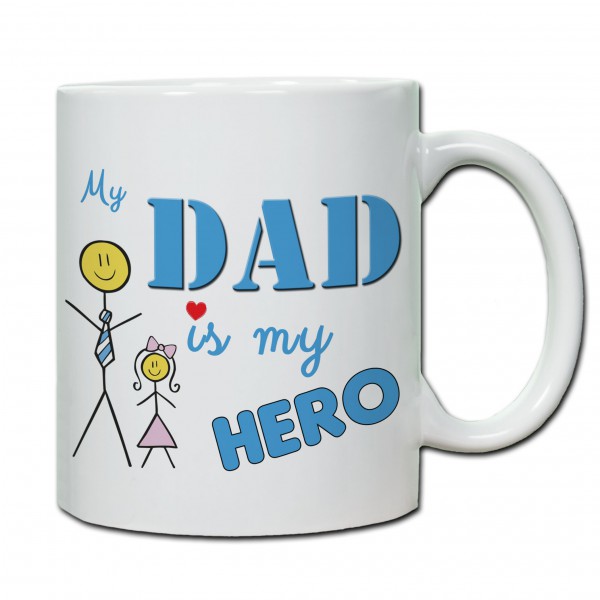 Tasse zum Vatertag My Dad is my Hero(Tochter)