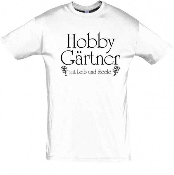 "Hobby Gärtner" T-Shirt, Fun-T-Shirt - bedruckt mit Folie