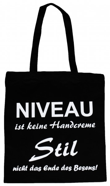 Niveau ist keine Handcreme ... Baumwollbeutel, Tasche, Bag - witziger Spruch Shopper