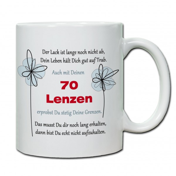 Tasse 70. Geburtstag „Der Lack ist lange noch nicht ab...“