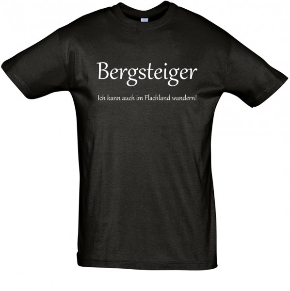 Bergsteiger T-Shirt, Fun-T-Shirt - bedruckt mit Folie