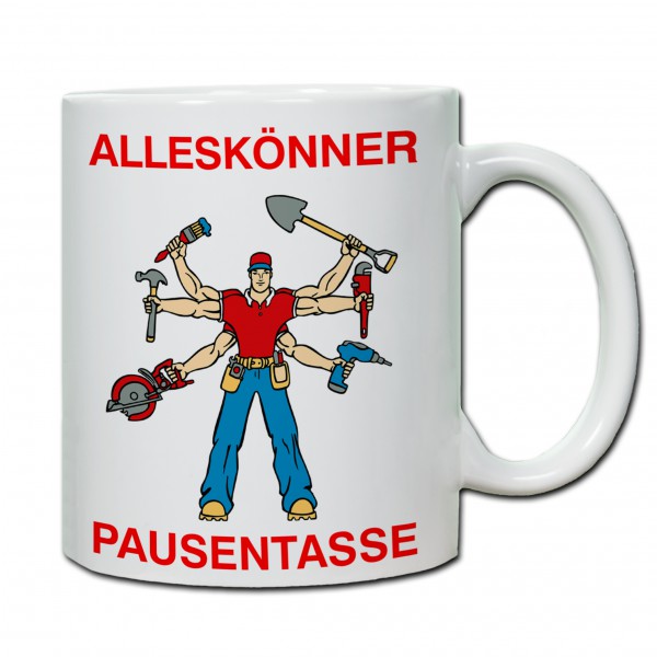 "Alleskönner - Pausentasse" Tasse, Keramiktasse zum Vatertag