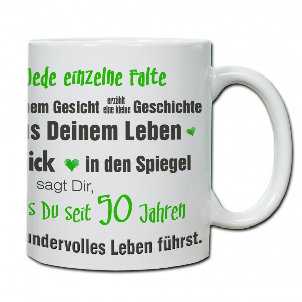 "50. Geburtstag - Tasse 04" Tasse, Keramiktasse