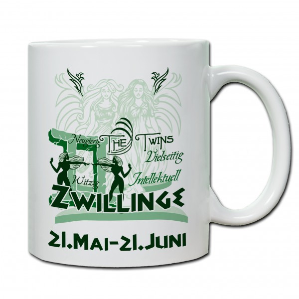 "Zwilling01" Tasse, Keramiktasse mit Sternzeichen