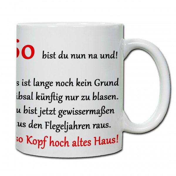 "60. Geburtstag - Tasse 01" Tasse, Keramiktasse