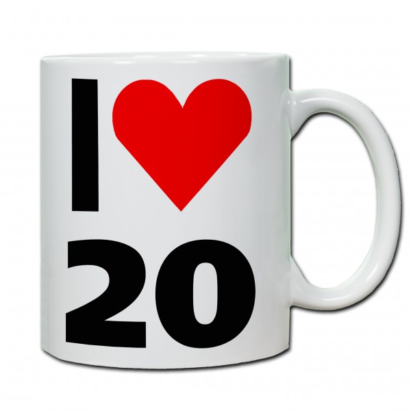 "20. Geburtstag - Tasse 01" Tasse, Keramiktasse