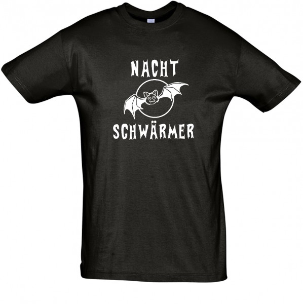 Nachtschwärmer T-Shirt, Fun-T-Shirt - bedruckt mit Folie