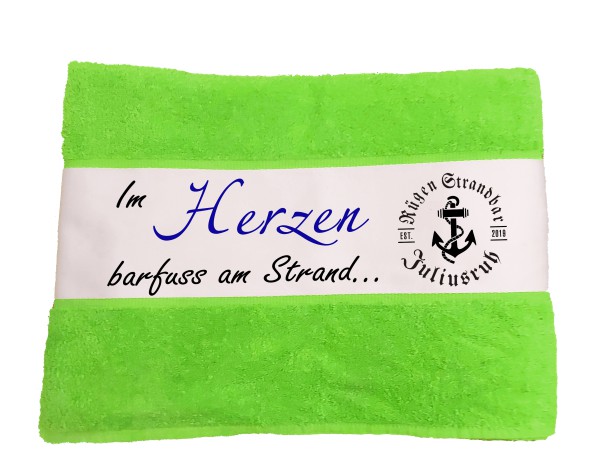 Badetuch mit Spruch, Strandtuch mit Spruch, Frottetuch Insel Rügen