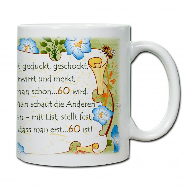 "60. Geburtstag - Tasse 03" Tasse, Keramiktasse