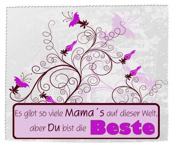 "Es gibt so viele Mama's auf dieser Welt..." Brillenputztuch, Glasreinigungstuch