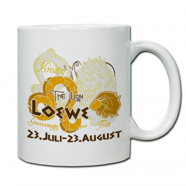 "Löwe01" Tasse, Keramiktasse mit Sternzeichen