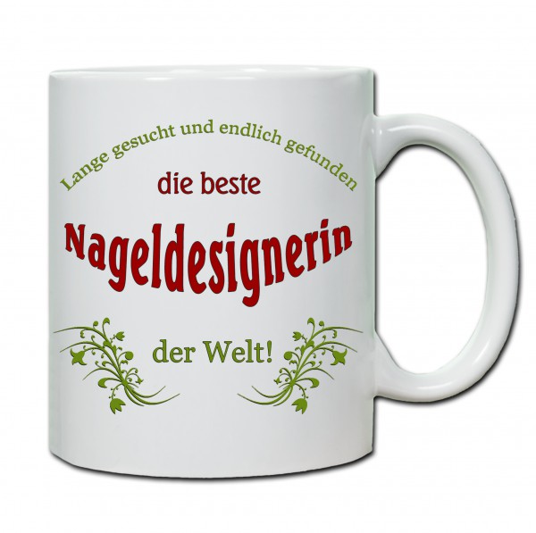 "Beste Nageldesignerin..." Tasse, Keramiktasse