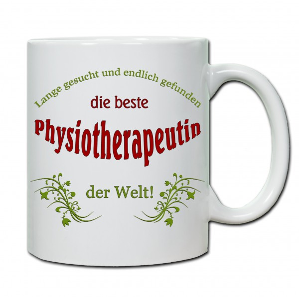 "Beste Physiotherapeutin der Welt..." Tasse, Keramiktasse