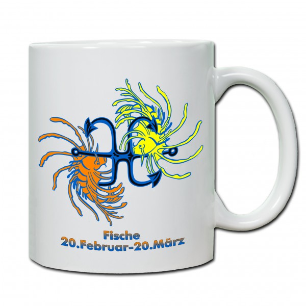 "Fische" Tasse, Keramiktasse mit Sternzeichen