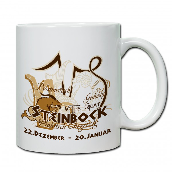 "Steinbock01" Tasse, Keramiktasse mit Sternzeichen