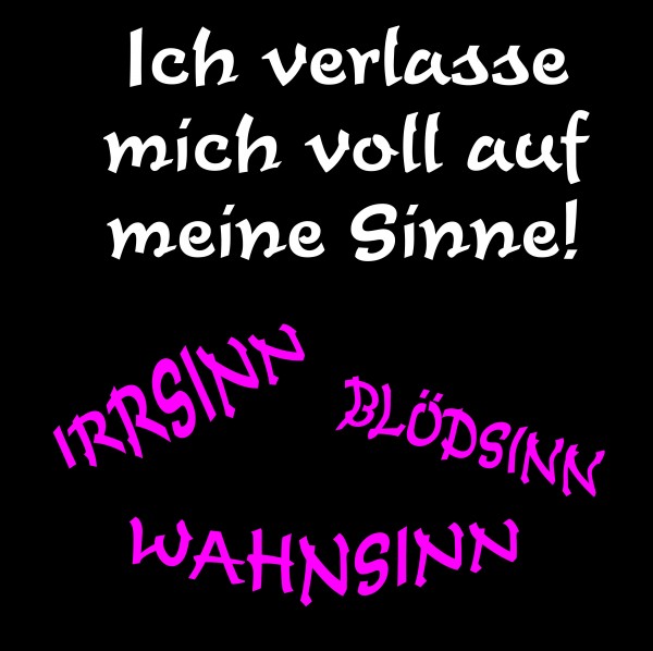 Wahnsinn Blödsinn Baumwollbeutel, Tasche, Bag witziger Spruch