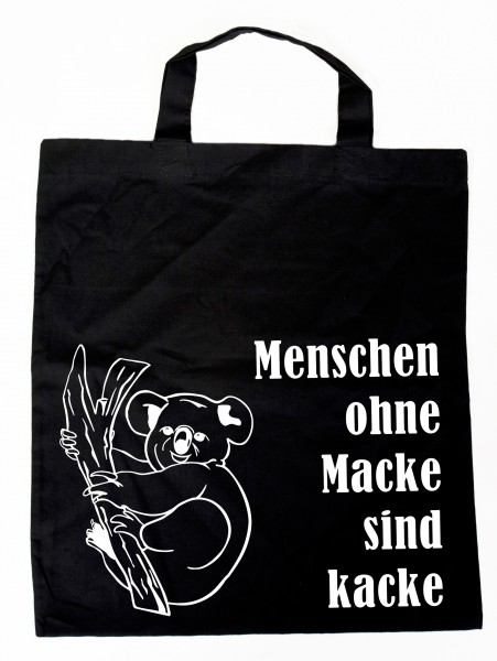 Menschen ohne Macke ... Baumwollbeutel, Tasche, Bag - witziger Spruch Neon Shopper