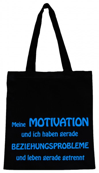 Motivation ... Baumwollbeutel, Tasche, Bag - witziger Spruch Neon Shopper