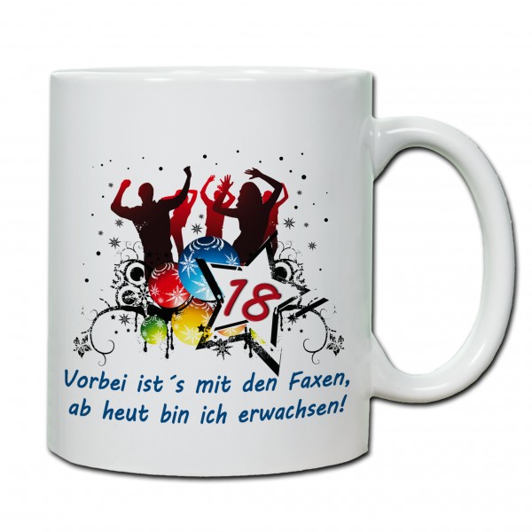 "18. Geburtstag - Tasse 08" Tasse, Keramiktasse