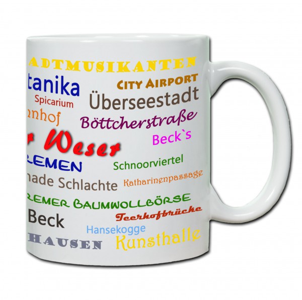 Städtetasse Bremen01 weiß