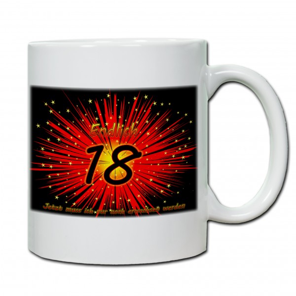 "18. Geburtstag - Tasse 01" Tasse, Keramiktasse