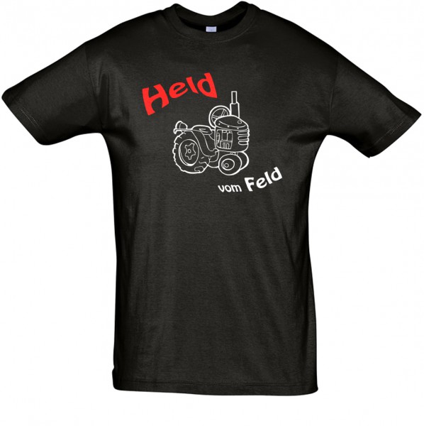 Held vom Feld T-Shirt, Fun-T-Shirt - bedruckt mit Folie