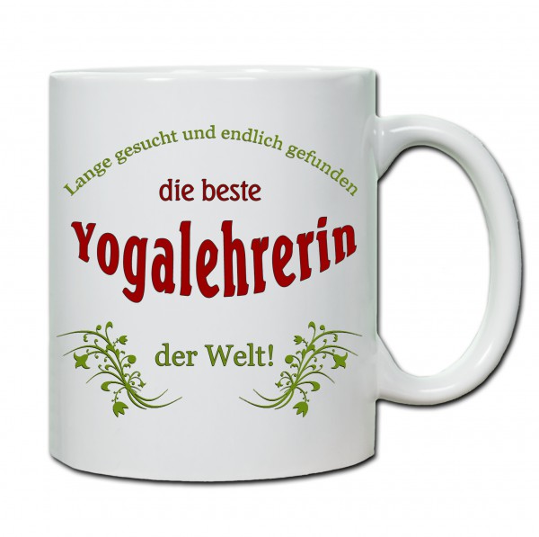 "Beste Yogalehrerin..." Tasse, Keramiktasse